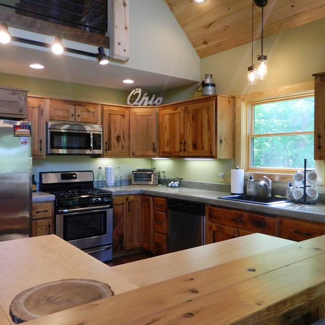 Amish Made Kitchen Cabinets from Reclaimed Barn Wood
