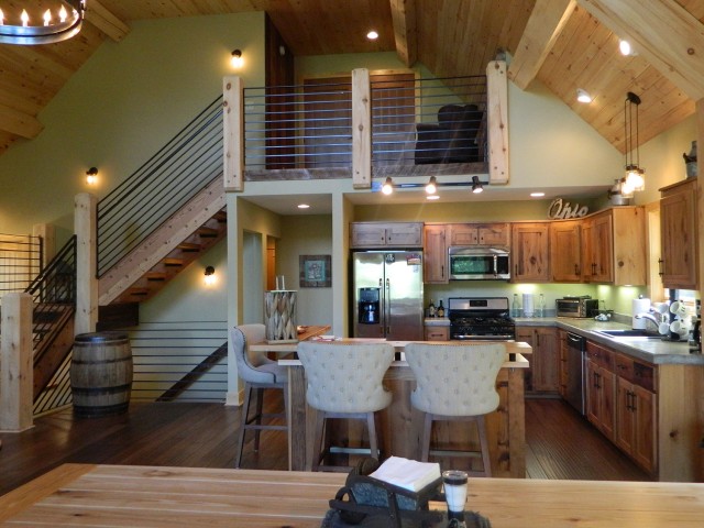 large cabin kitchen