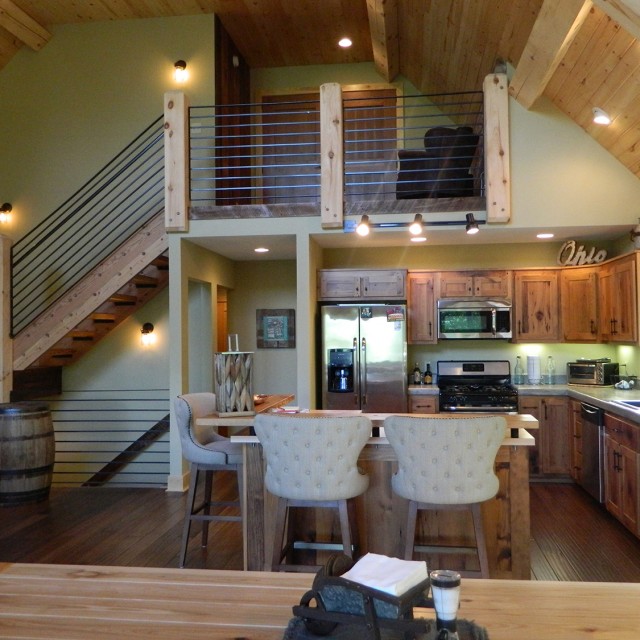 large cabin kitchen