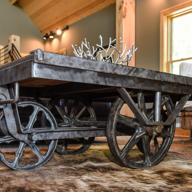 1900s Larkin Factory Cart Coffee Table